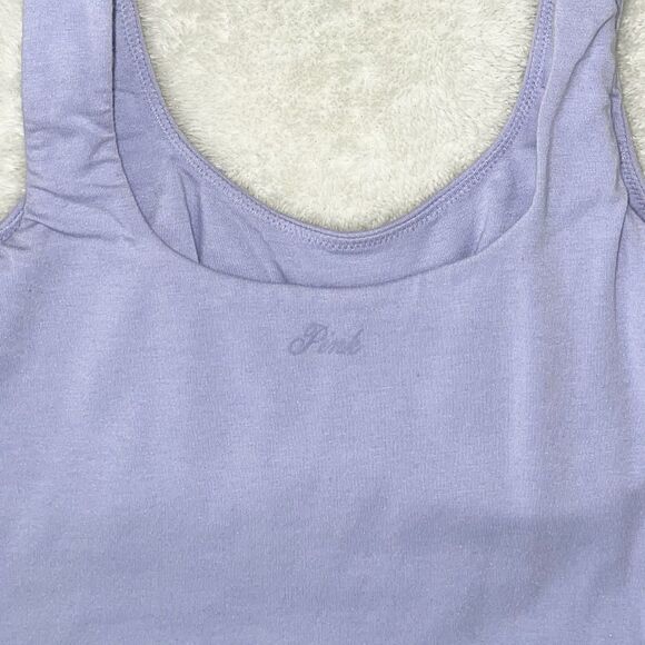 Victorias Secret Pink Bodysuit Tops Bundle Size S Sleeveless Lavender Olive 2X1 - Picture 6 of 13